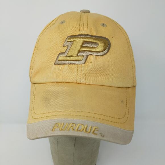 Captivating Headgear Purdue Boilermakers Embroidered Slideback Hat Tan - Picture 3 of 11